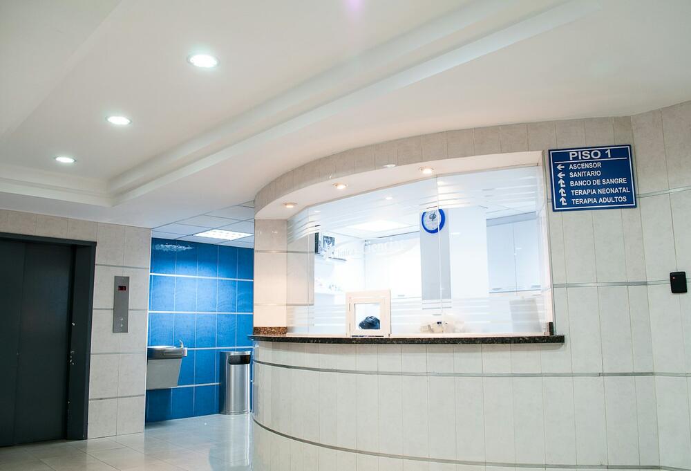Clean, bright clinic reception area